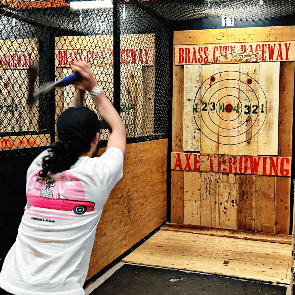 Axe Throwing at Brass City Raceway